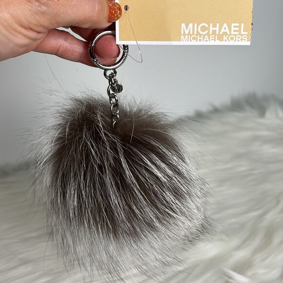 Michael Kors Accessories - NWT Michael Kors Fur Pom Pom Bag Charm Keychain Purse